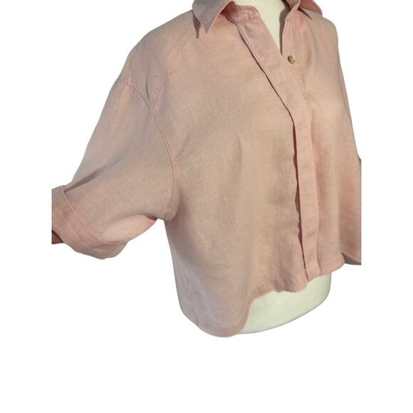 PQ Swim scalloped linen shirt - light pink - S - Picture 4 of 11